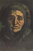 Vincent Van Gogh Head of a Peasant Woman with Dard Cap (nn014) oil